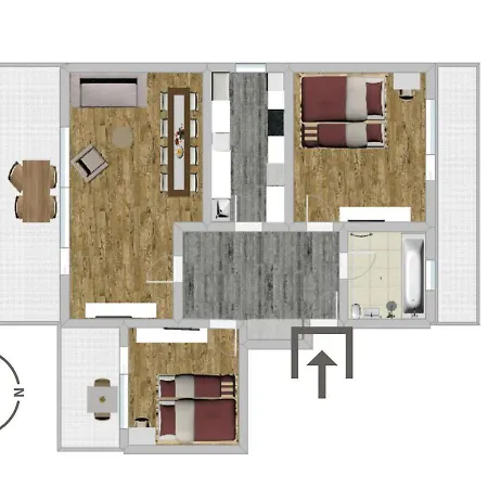 Stylish And Modern - Alm-flat-vacation * 오버라우